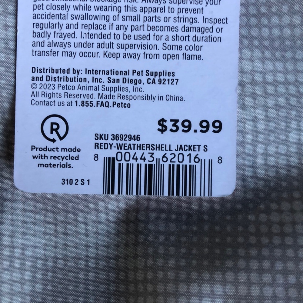 NWT Reddy weathershell dog jacket S - Picture 10 of 15